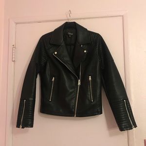 Topshop faux leather jacket